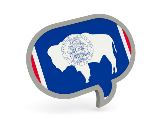 Speech bubble icon. Download flag icon of Wyoming