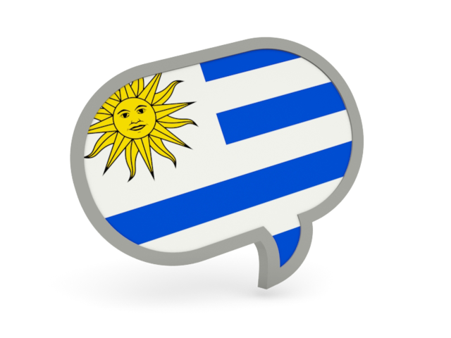 Speech bubble icon. Download flag icon of Uruguay at PNG format