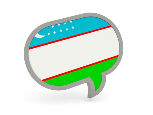 Speech bubble icon. Download flag icon of Uzbekistan at PNG format