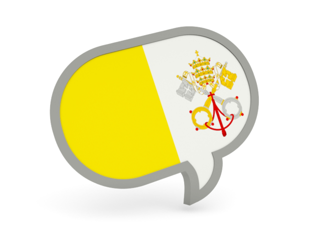 Speech bubble icon. Download flag icon of Vatican City at PNG format