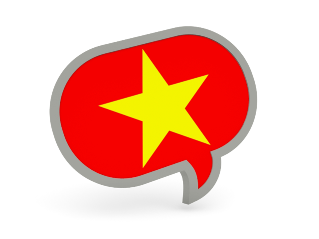 Speech bubble icon. Download flag icon of Vietnam at PNG format