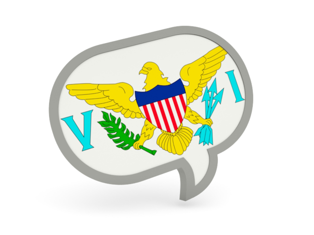 Speech bubble icon. Download flag icon of Virgin Islands of the United States at PNG format