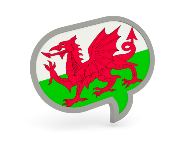 Speech bubble icon. Download flag icon of Wales at PNG format