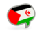 Western Sahara. Speech bubble icon. Download icon.