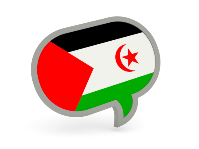 Speech bubble icon. Download flag icon of Western Sahara at PNG format