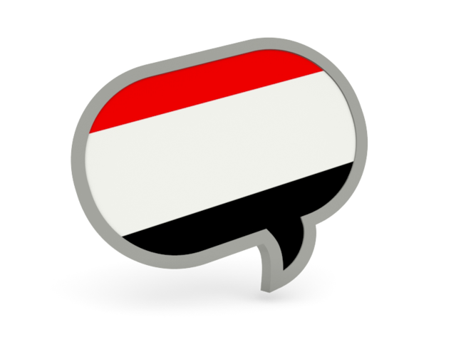 Speech bubble icon. Download flag icon of Yemen at PNG format
