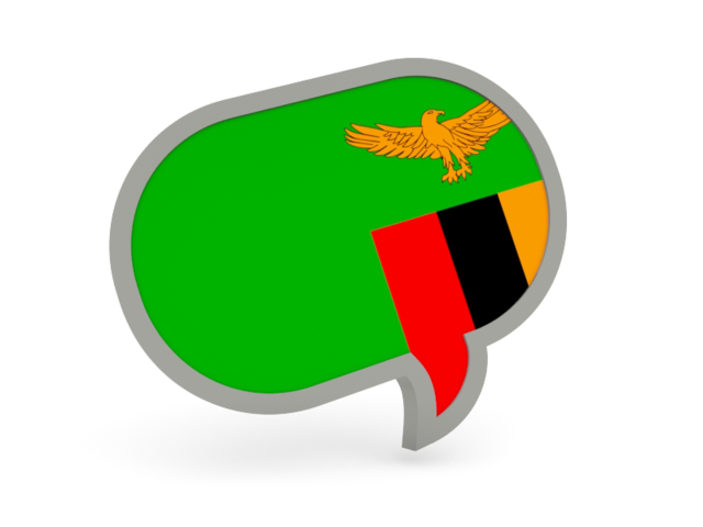 Speech bubble icon. Download flag icon of Zambia at PNG format