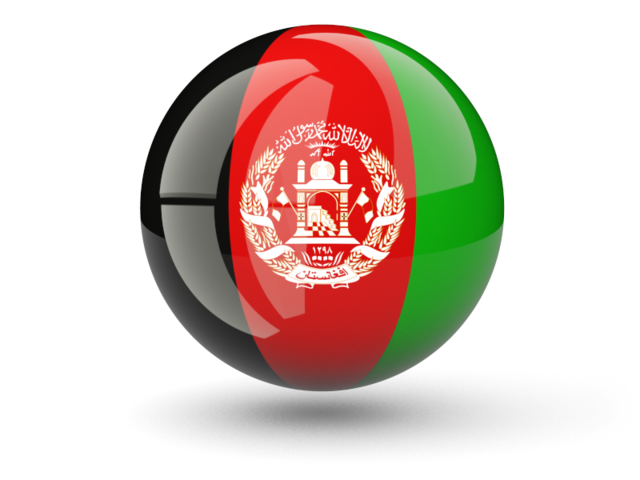 Сферическая иконка. Скачать флаг. Афганистан