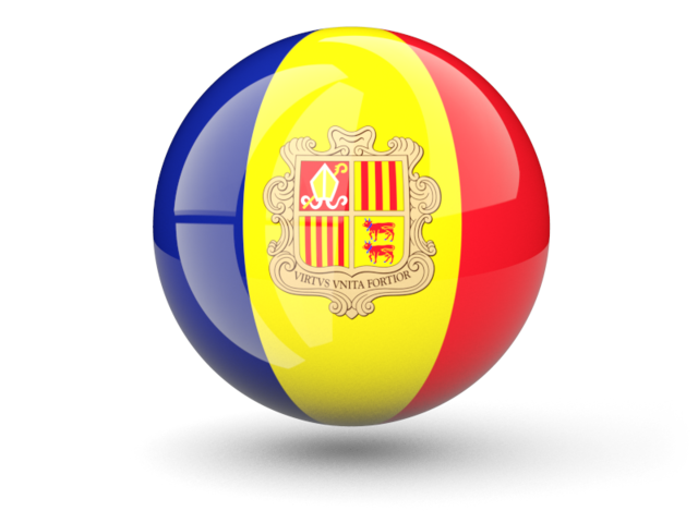 Sphere icon. Download flag icon of Andorra at PNG format