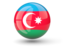 Azerbaijan. Sphere icon. Download icon.