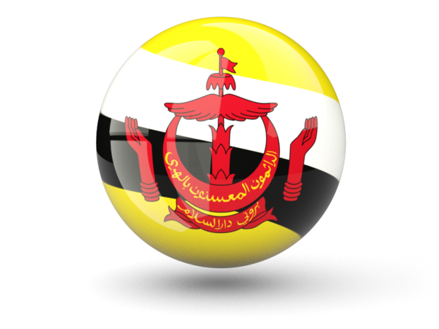Сферическая иконка. Скачать флаг. Бруней