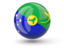Christmas Island. Sphere icon. Download icon.