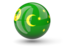 Cocos Islands. Sphere icon. Download icon.