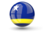 Curacao. Sphere icon. Download icon.