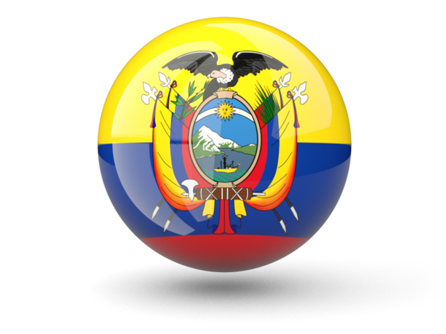 Sphere icon. Download flag icon of Ecuador at PNG format
