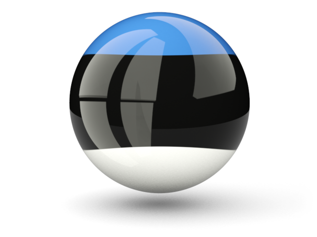 Сферическая иконка. Скачать флаг. Эстония