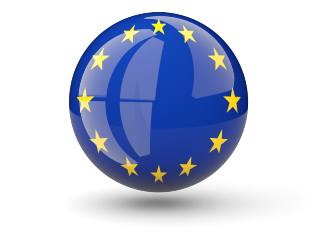 Сферическая иконка. Скачать флаг. Европейский союз