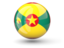 Grenada. Sphere icon. Download icon.