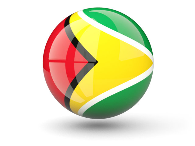 Сферическая иконка. Скачать флаг. Гайана
