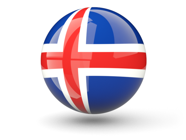 Сферическая иконка. Скачать флаг. Исландия