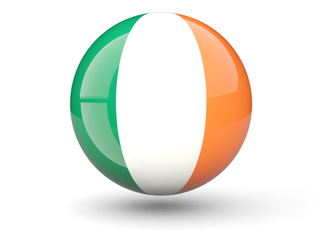 Сферическая иконка. Скачать флаг. Ирландия