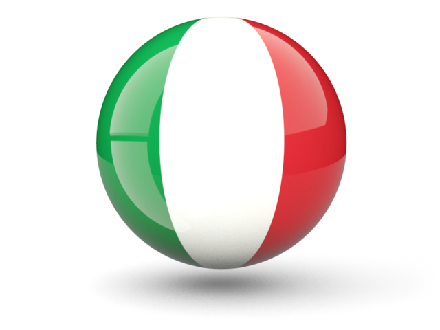 Сферическая иконка. Скачать флаг. Италия