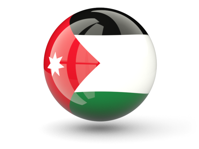 Сферическая иконка. Скачать флаг. Иордания