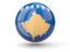 Kosovo. Sphere icon. Download icon.