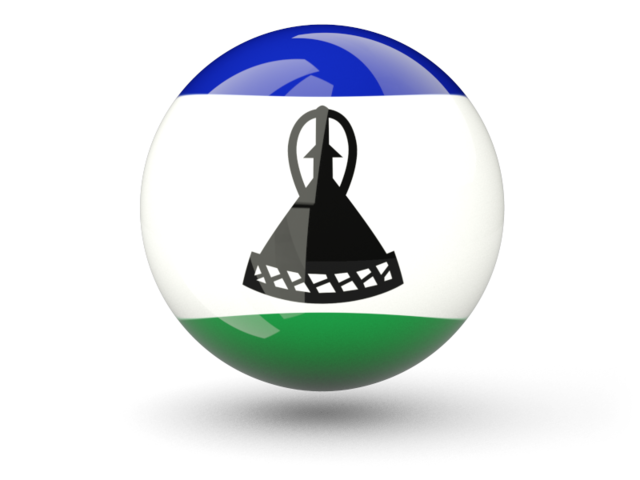 Сферическая иконка. Скачать флаг. Лесото