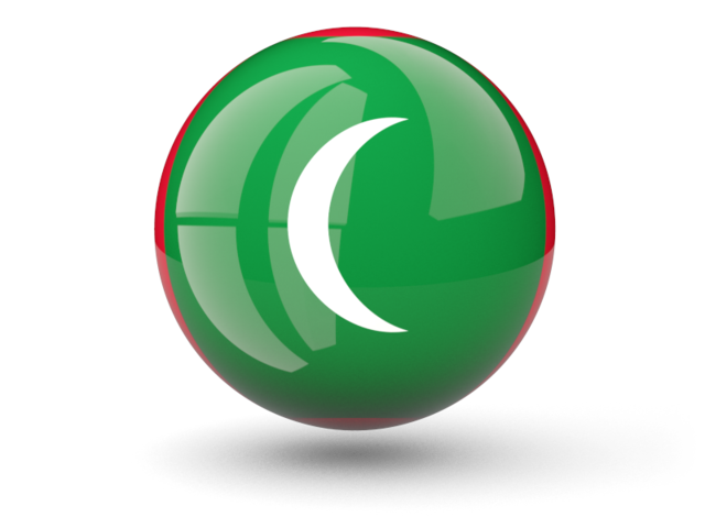 Сферическая иконка. Скачать флаг. Мальдивы