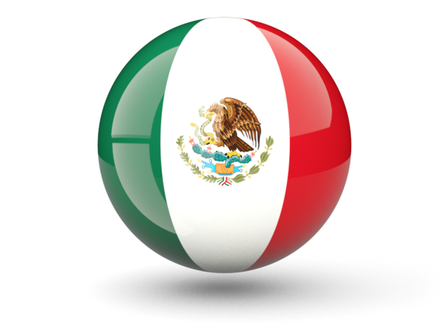 Сферическая иконка. Скачать флаг. Мексика