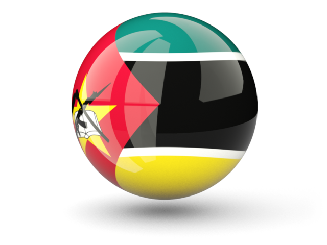 Сферическая иконка. Скачать флаг. Мозамбик