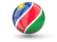 Namibia. Sphere icon. Download icon.