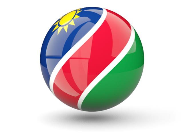 Сферическая иконка. Скачать флаг. Намибия