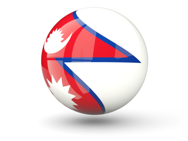 Сферическая иконка. Скачать флаг. Непал