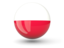 Poland. Sphere icon. Download icon.