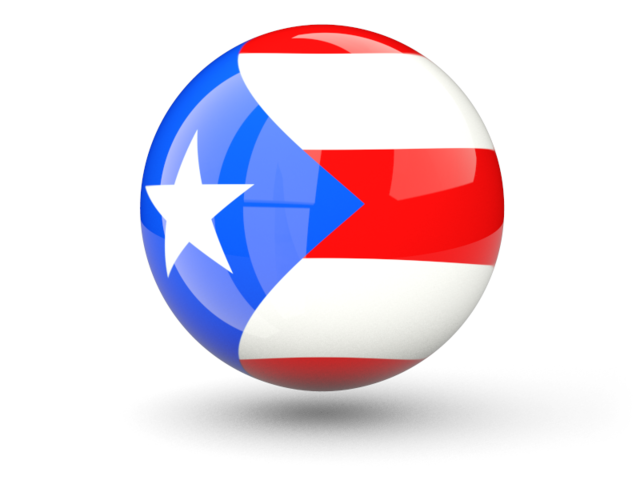Сферическая иконка. Скачать флаг. Пуэрто-Рико