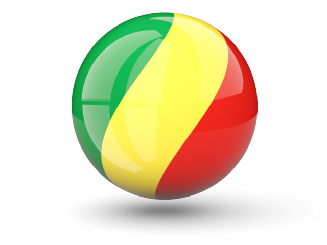 Сферическая иконка. Скачать флаг. Республика Конго