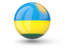 Rwanda. Sphere icon. Download icon.