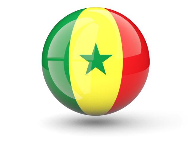 Сферическая иконка. Скачать флаг. Сенегал