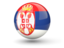 Сербия. Сферическая иконка. Скачать иконку.