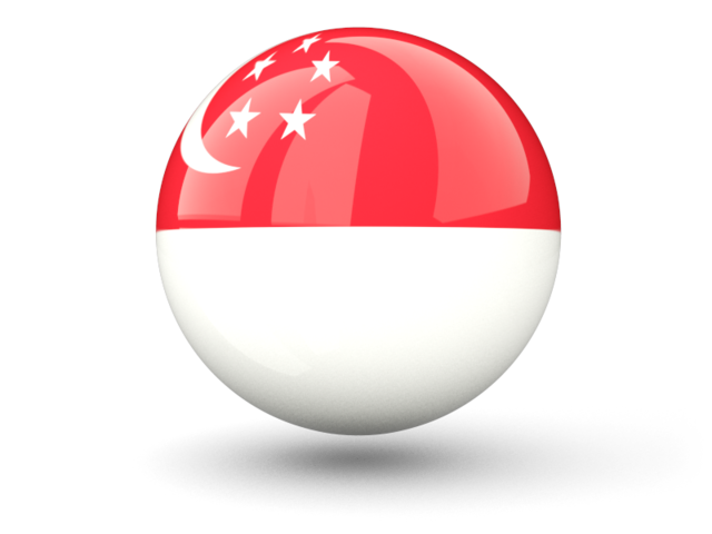 Сферическая иконка. Скачать флаг. Сингапур