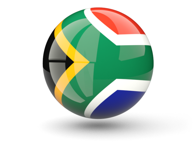 Sphere icon. Illustration of flag of South Africa