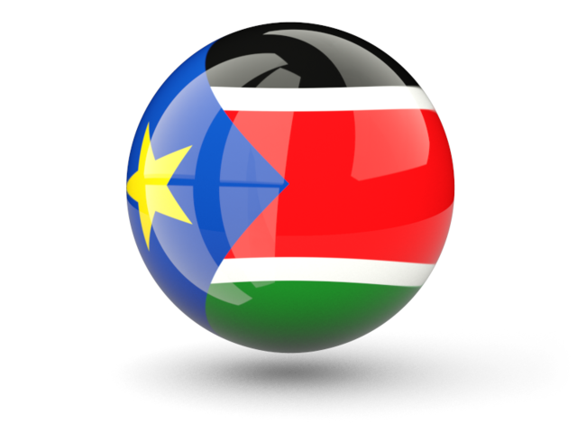 Сферическая иконка. Скачать флаг. Южный Судан