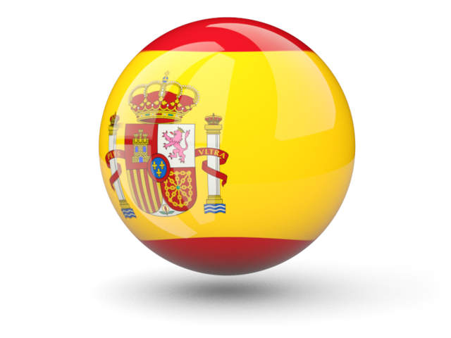 Сферическая иконка. Скачать флаг. Испания