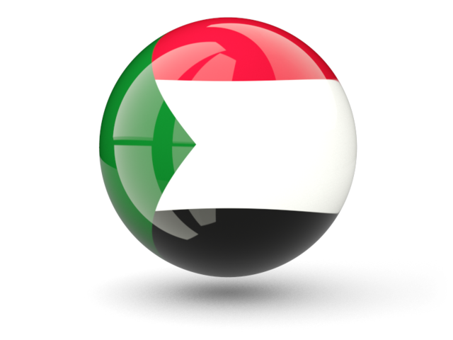 Сферическая иконка. Скачать флаг. Судан