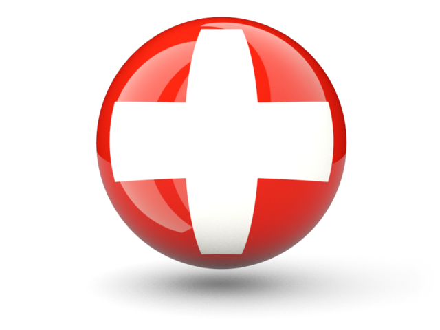 Сферическая иконка. Скачать флаг. Швейцария