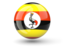 Уганда. Сферическая иконка. Скачать иллюстрацию.
