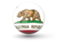 Flag of state of California. Sphere icon. Download icon