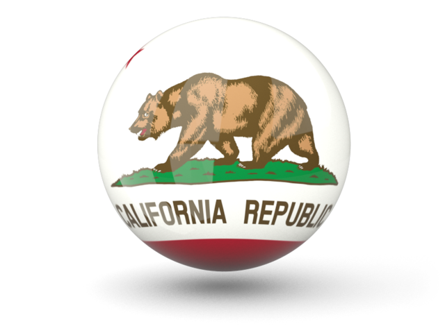 Сферическая иконка. Загрузить иконку флага штата Калифорния